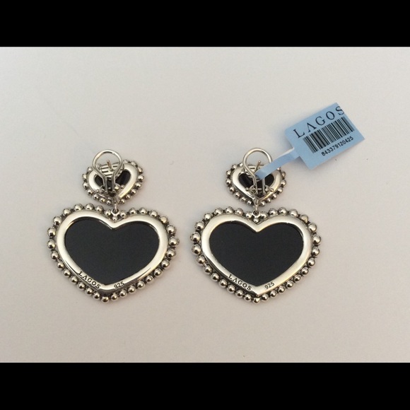 LAGOS Double Heart Drop Earrings - Picture 4 of 7